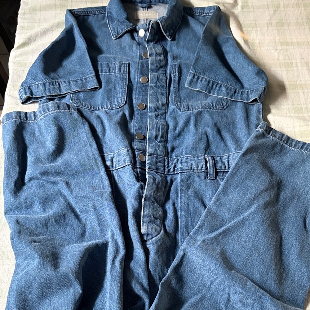 Everlane Blue Denim Jumpsuit - Picture 4 of 7